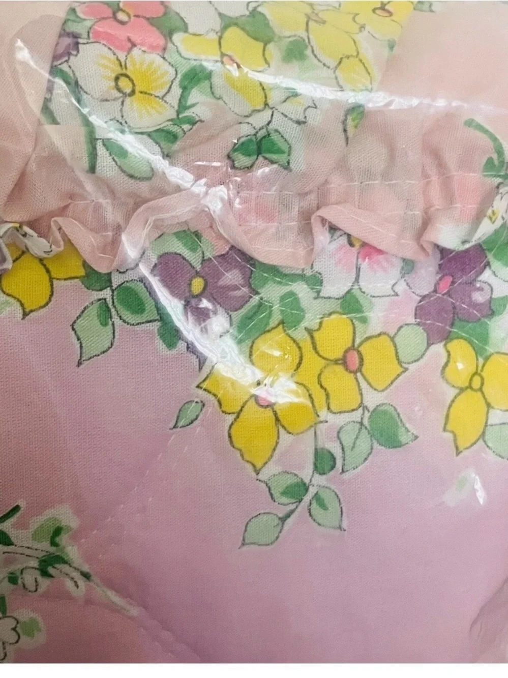 FULL New Floral Spring Quilted Bedspread Blanket Spring Bedding Cover Pink NOS